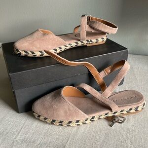 Coach Ozzie suede stone espadrille